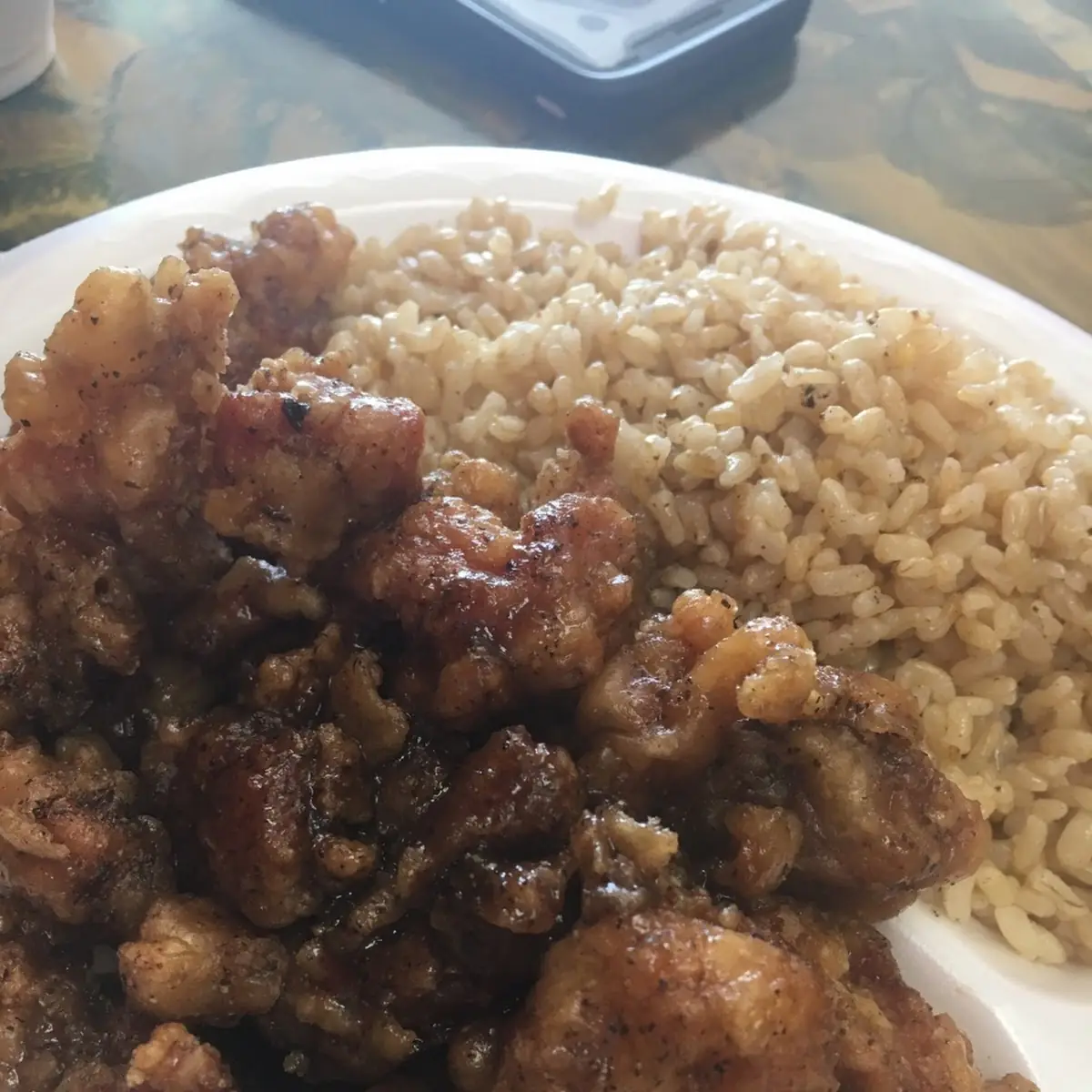 Black Pepper Chicken with Brown Rice
