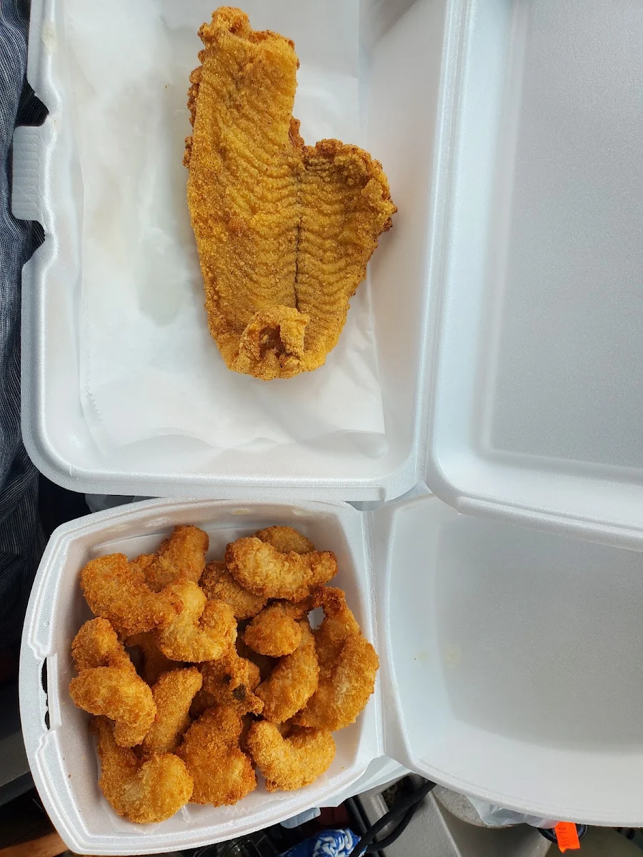 Fried Flounder and Fried Shrimp