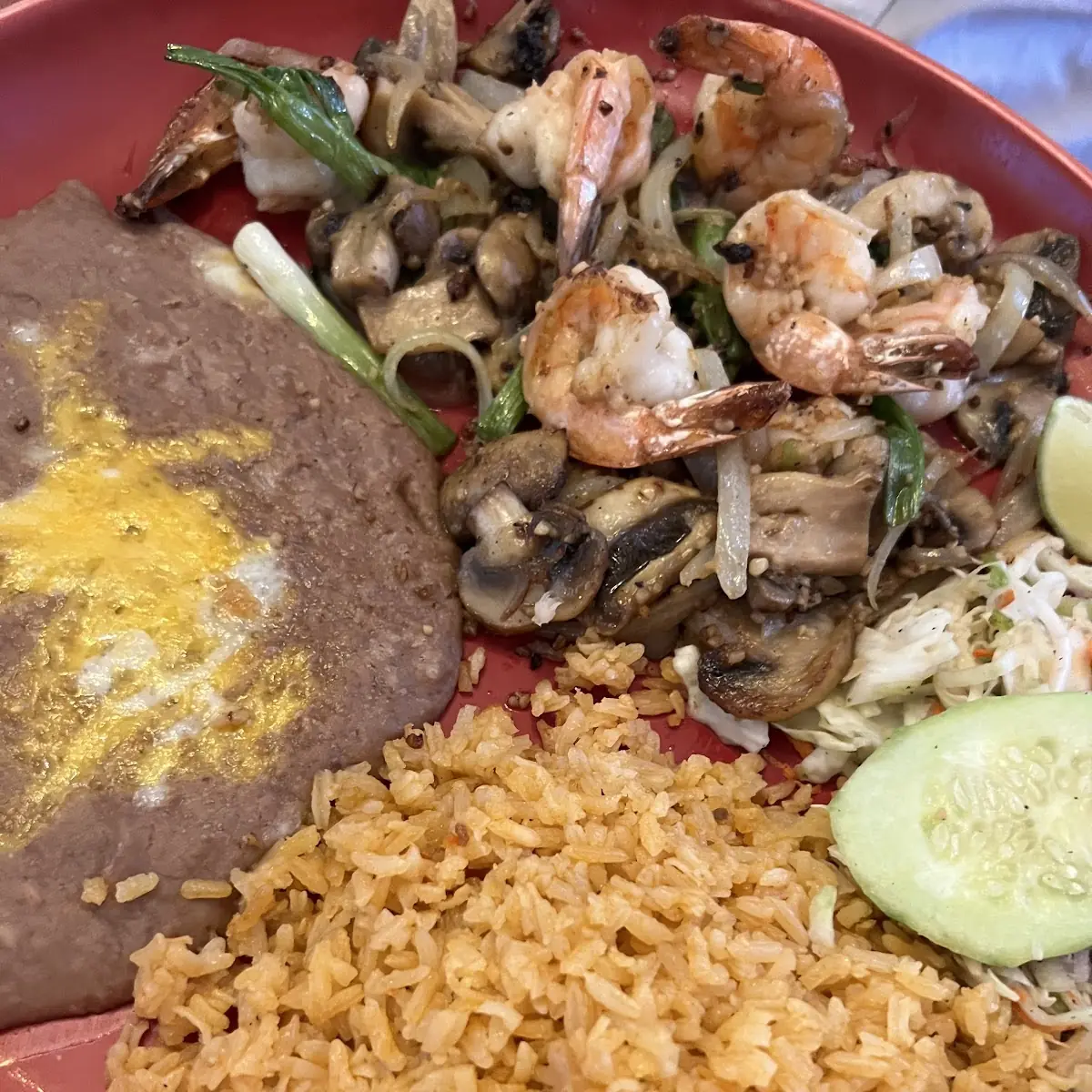 Refried Bean & Chicken Tostada
