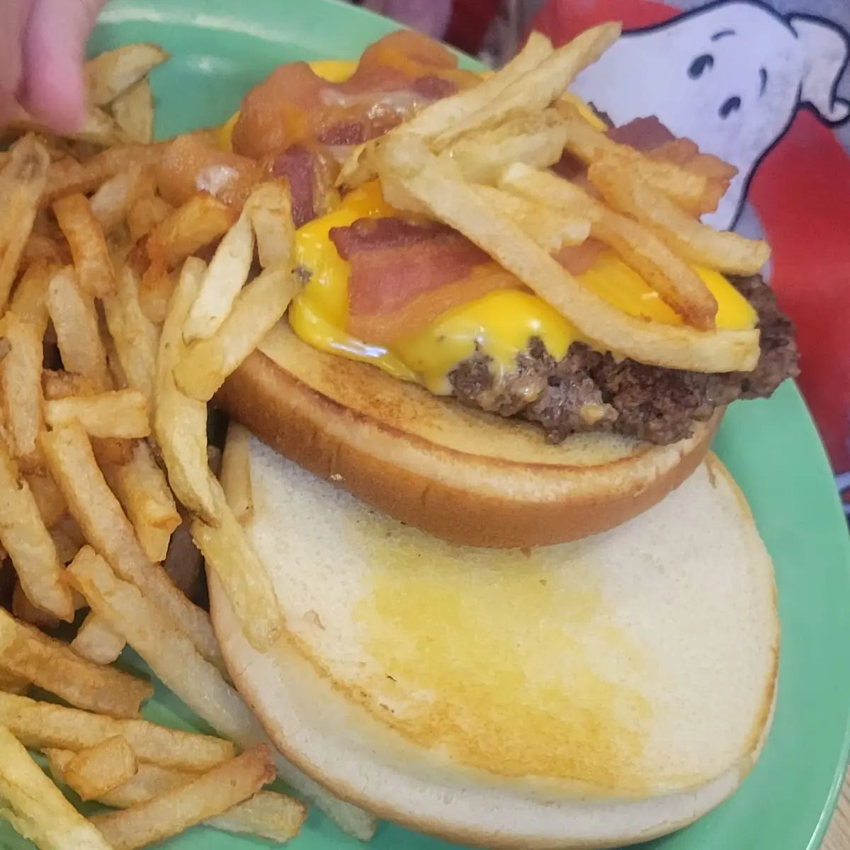 Bacon Cheeseburger and Fries