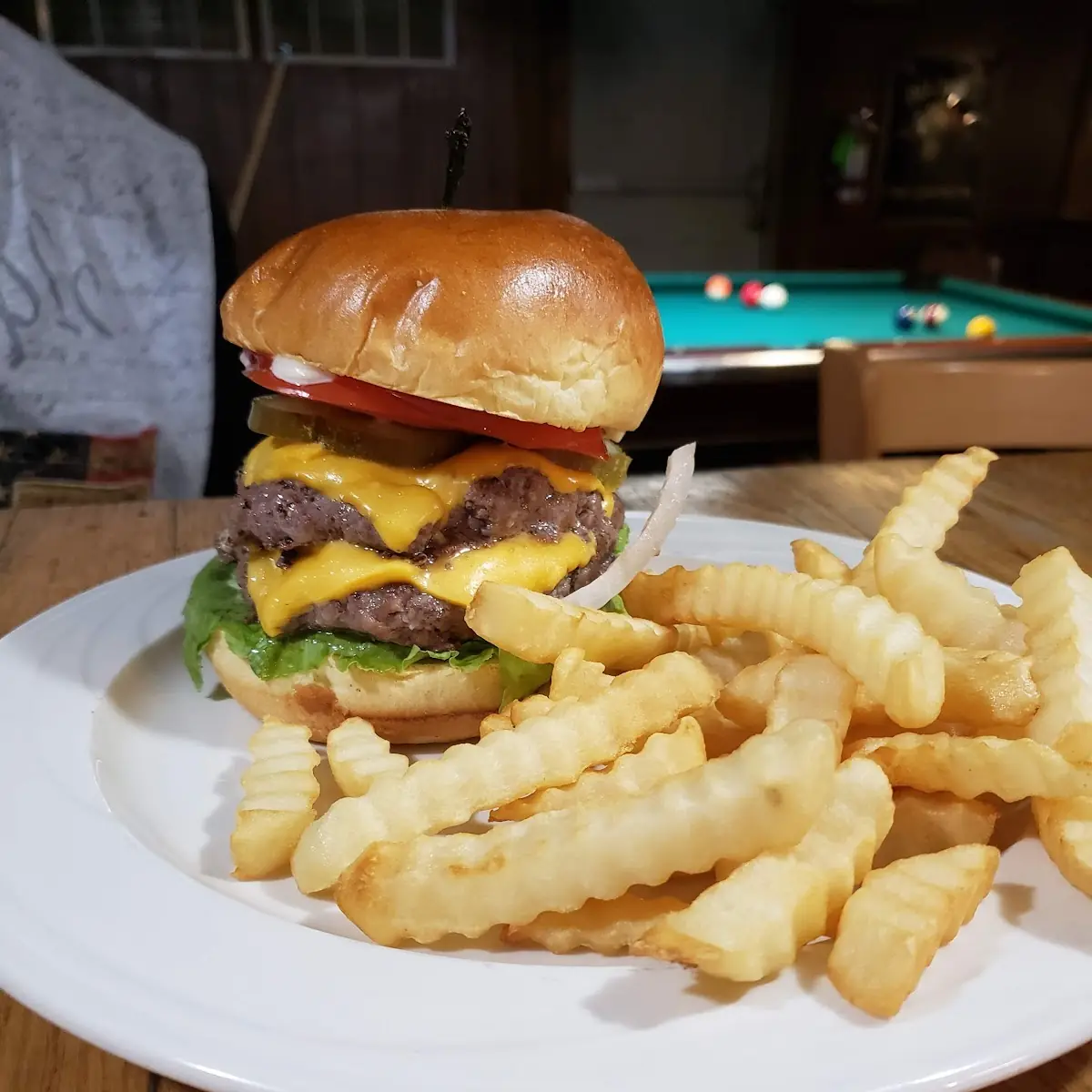 Double Cheeseburger and Fries