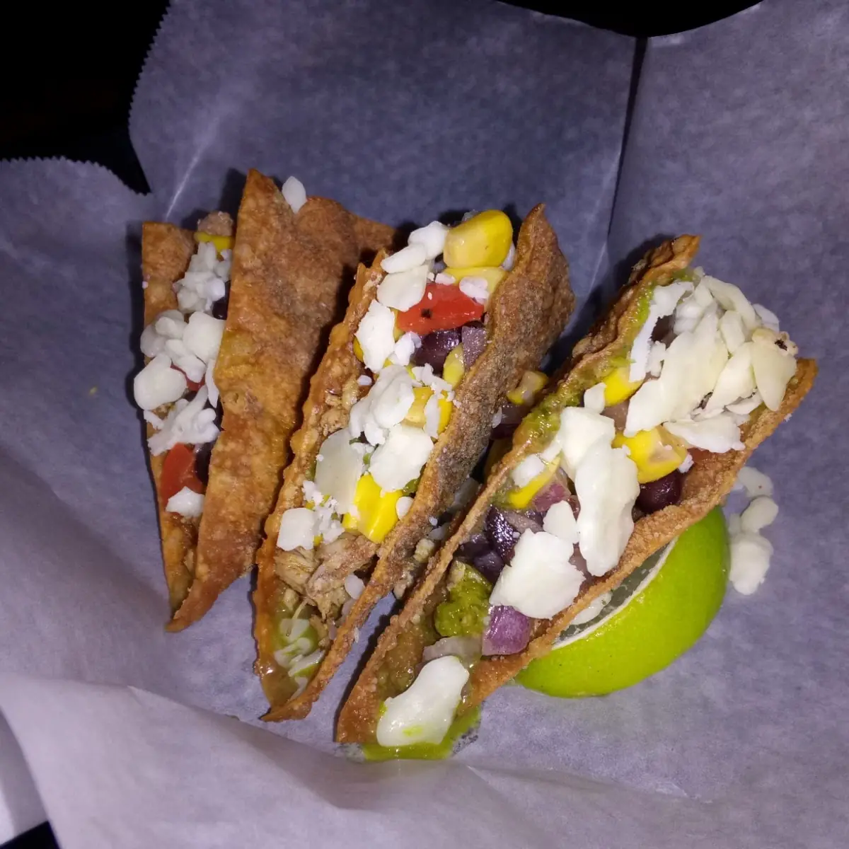 Crunchy Wonton Tacos Chicken