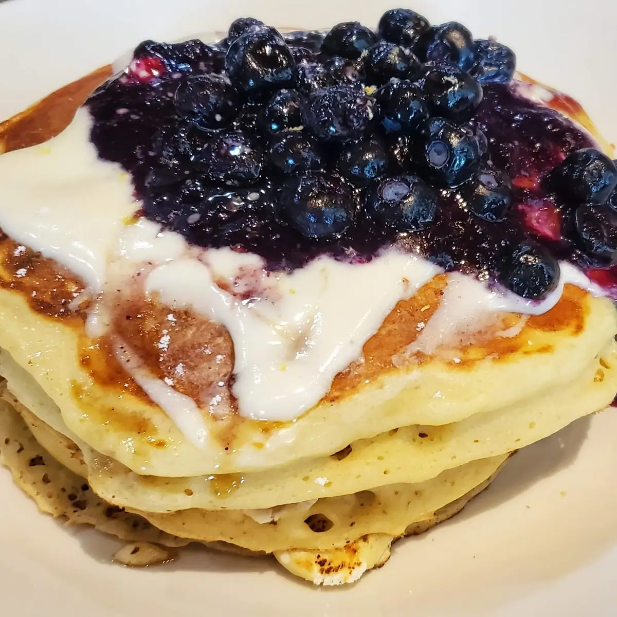 Lemon Blueberry Pancake Stack