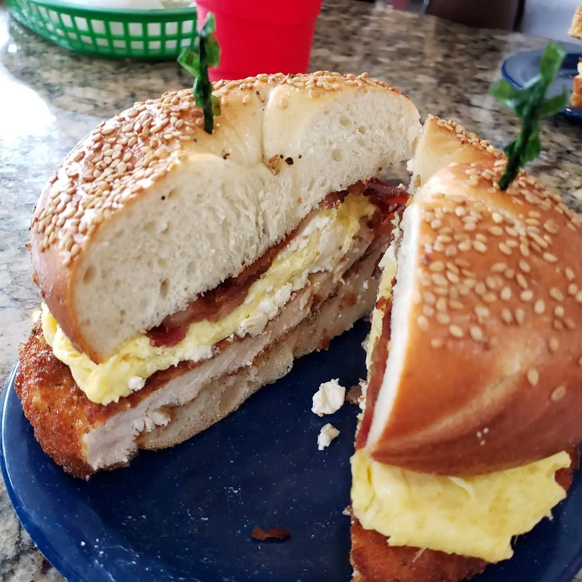 Chicken Egg and Cheese Bagel