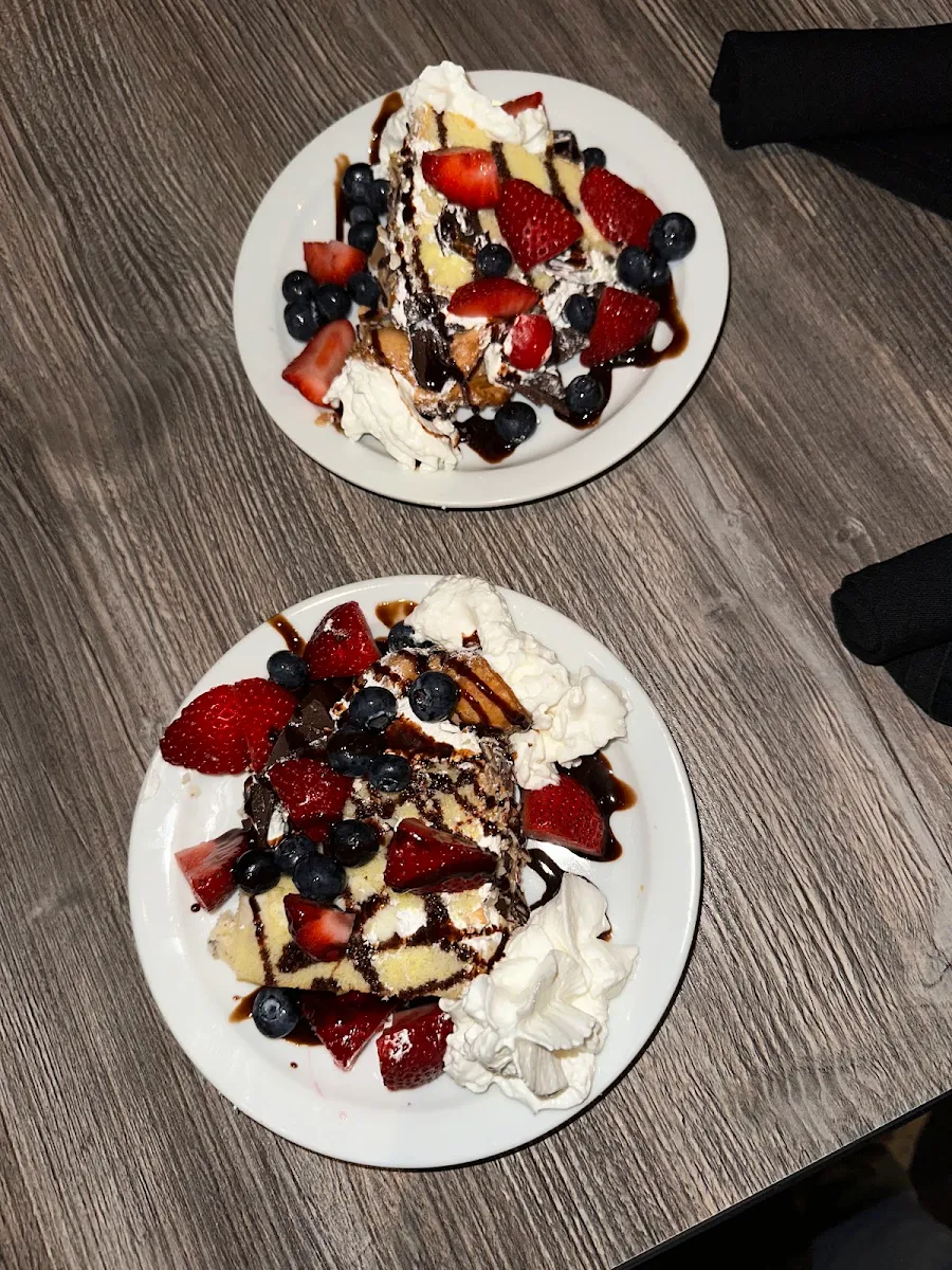 Some Fruit and Chocolate Sauce