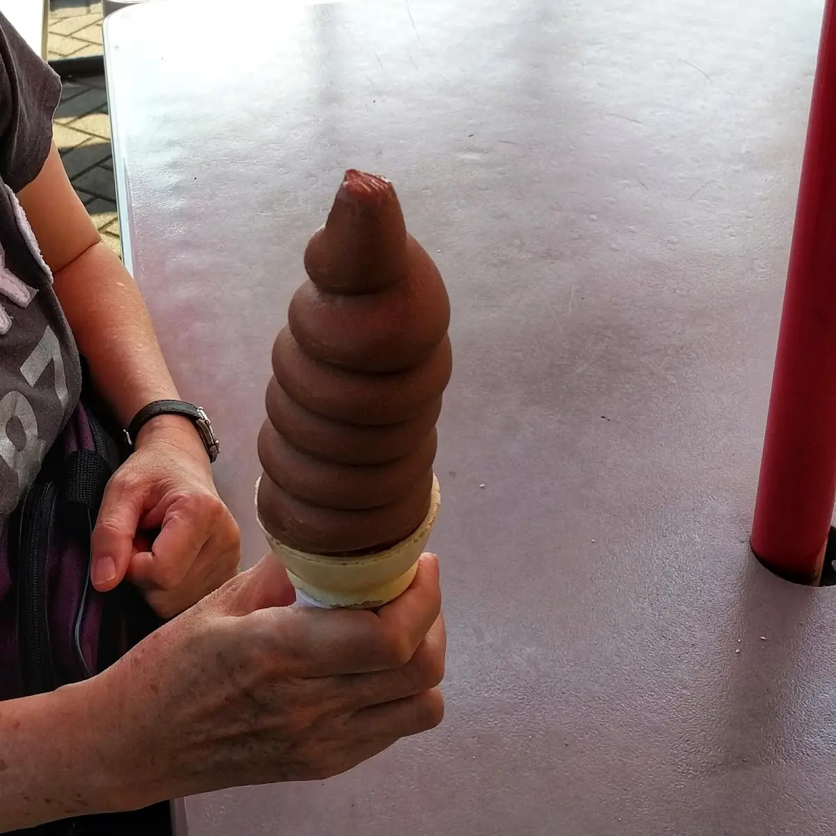 Soft Serve Chocolate Ice Cream Large