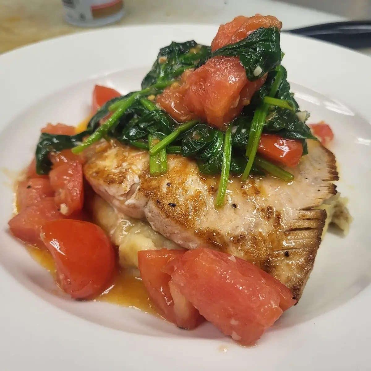 Seared Salmon Florentine