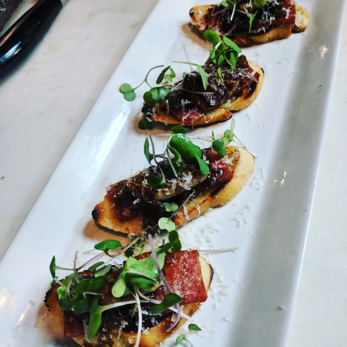 Smoked Tomato Bruschetta, aFrite Restaurant