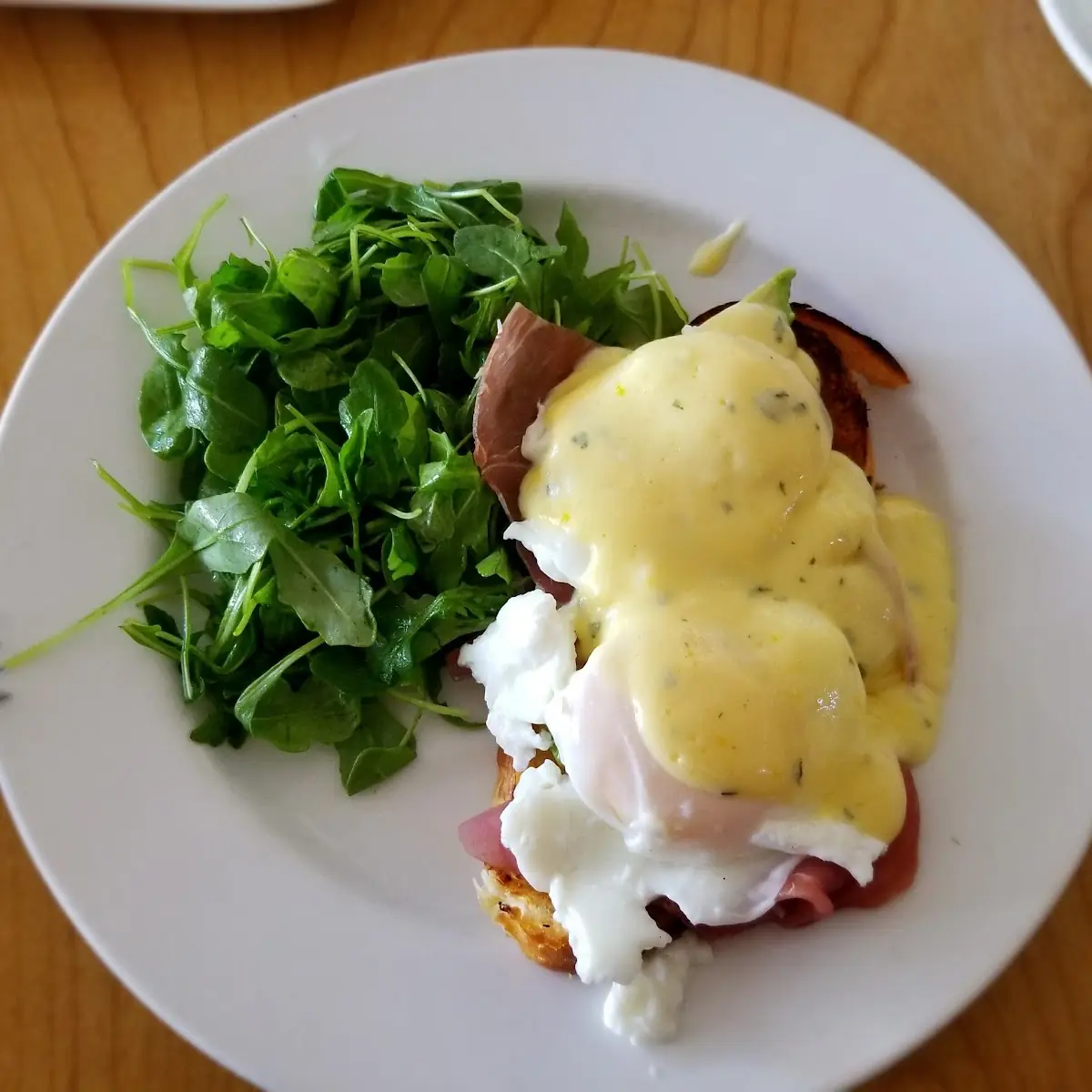 Eggs Benedict with Arugula