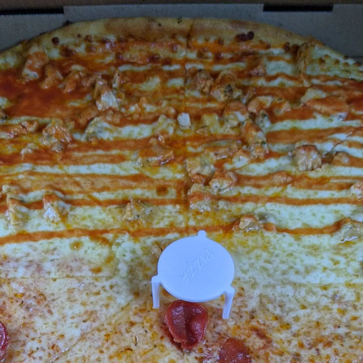 Half Buffalo Half Pepperoni Pizza