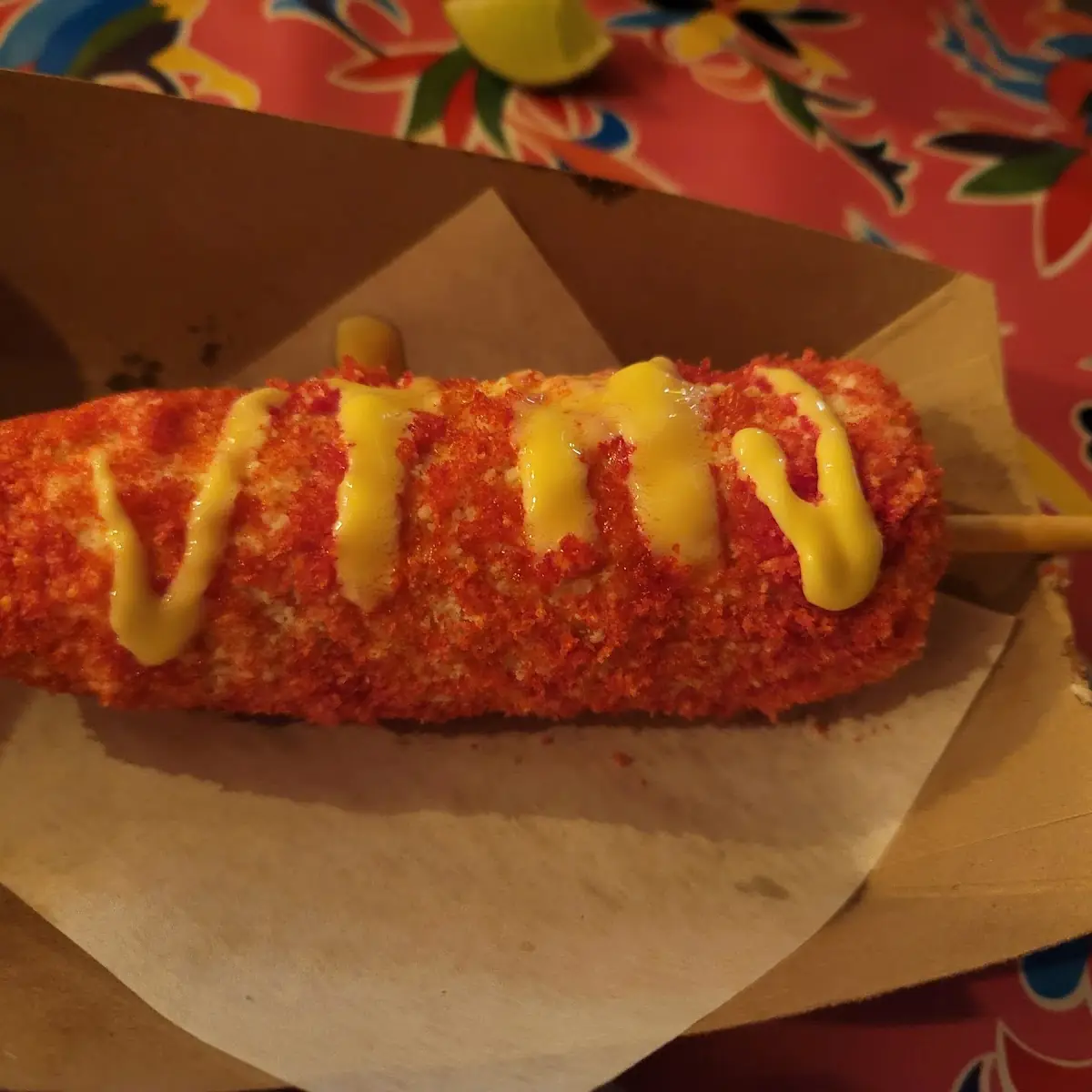 Elote Con Hot Cheetos