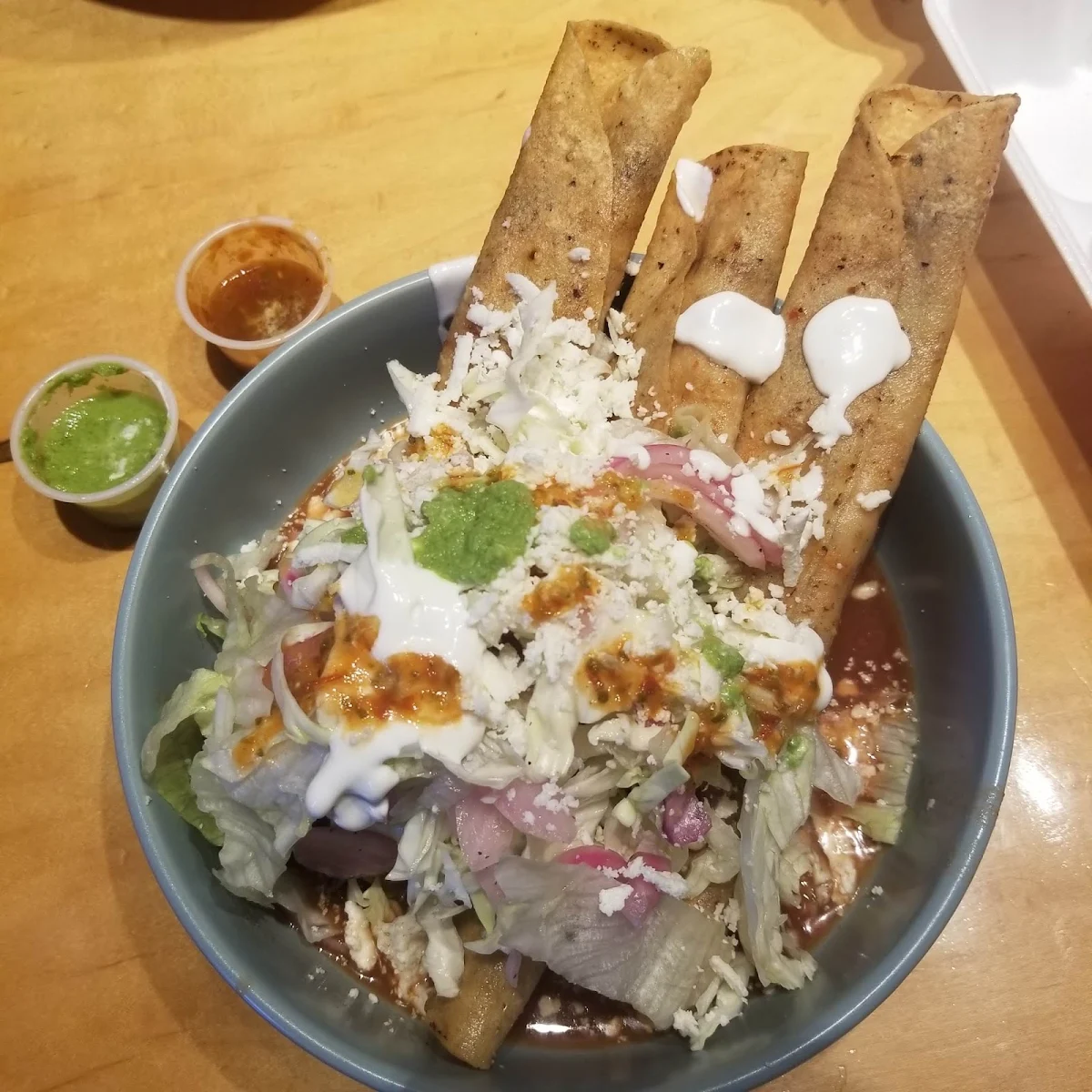 Flautas Tapatias to-Go Plated at Home