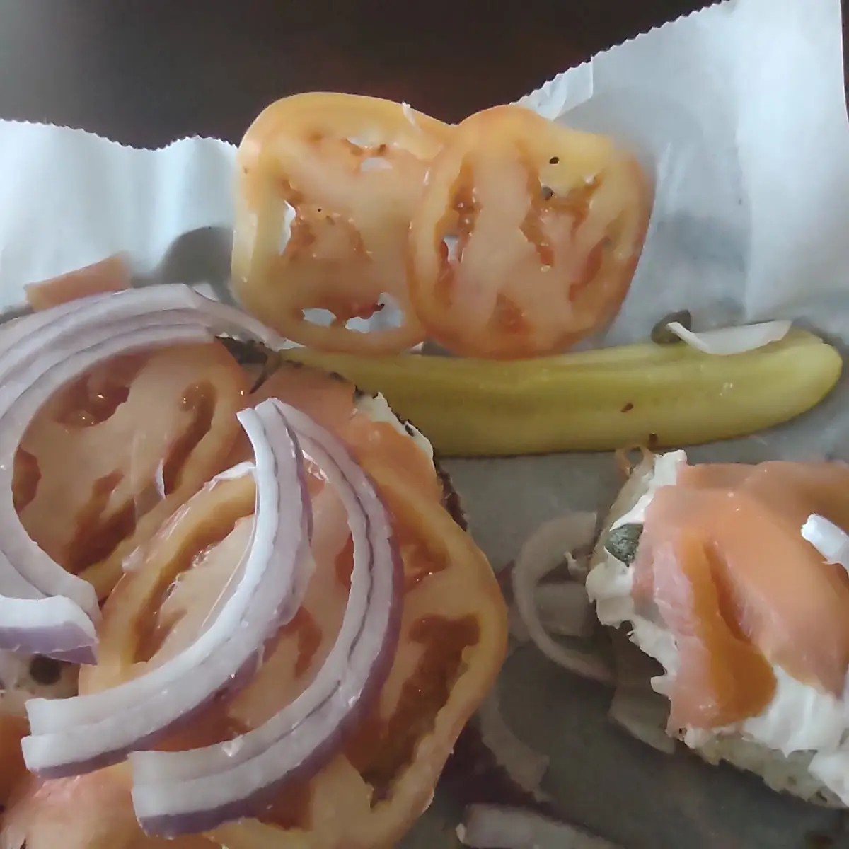 New York Salmon Bagel with Yucky Tomatoes