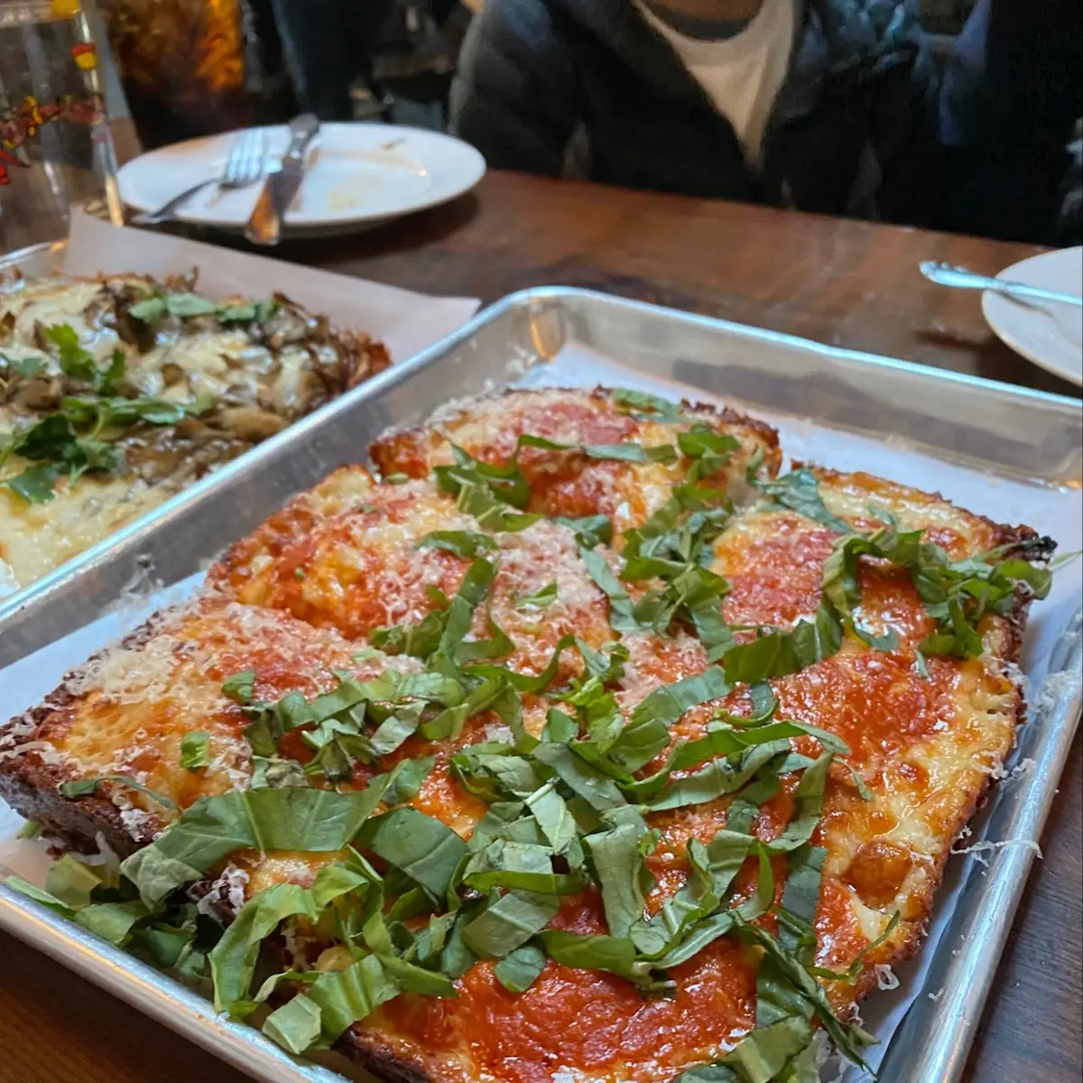 Sicilian Square Pizza with Basil