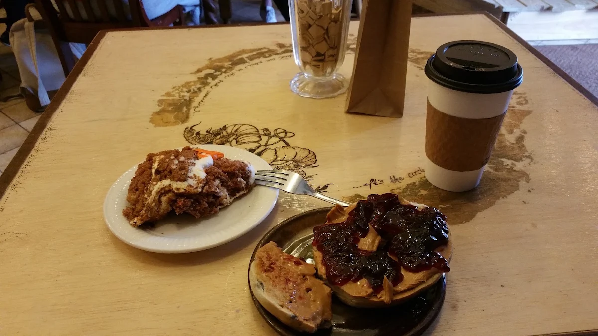 Peanut Butter Jelly Blueberry Bagel