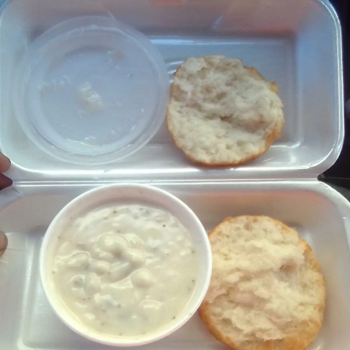 Sausage Gravy and Biscuit