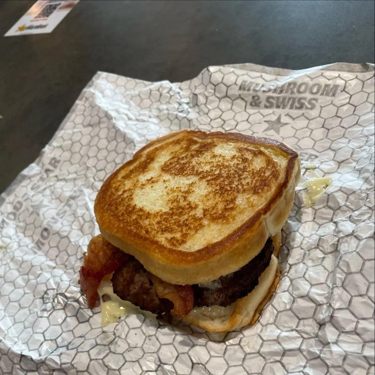 Swiss Mushroom Burger Combo