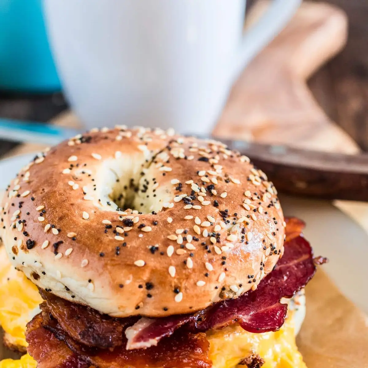 Bacon Egg and Cheese on Everything Bagel