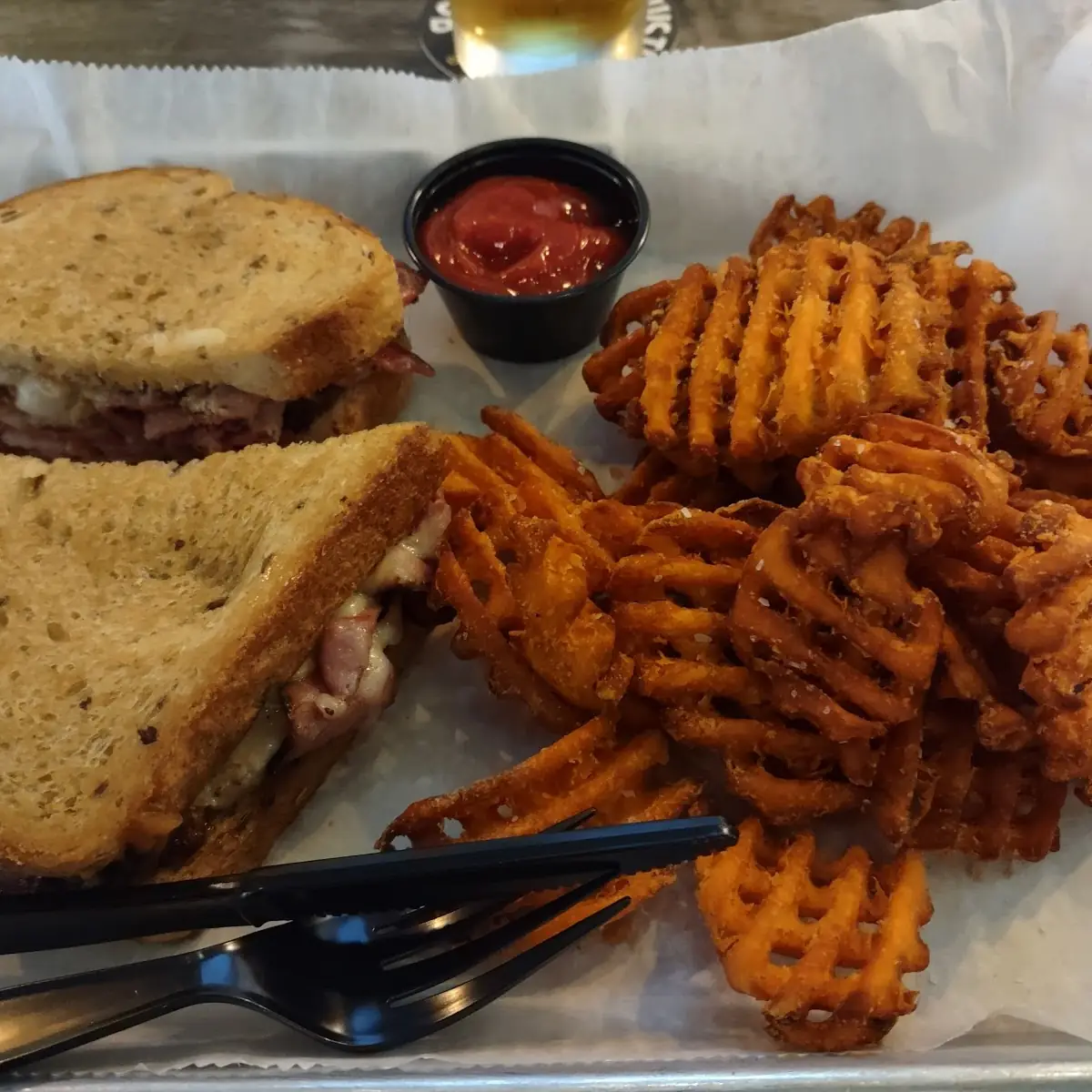Hot Ham and Cheese Sandwich