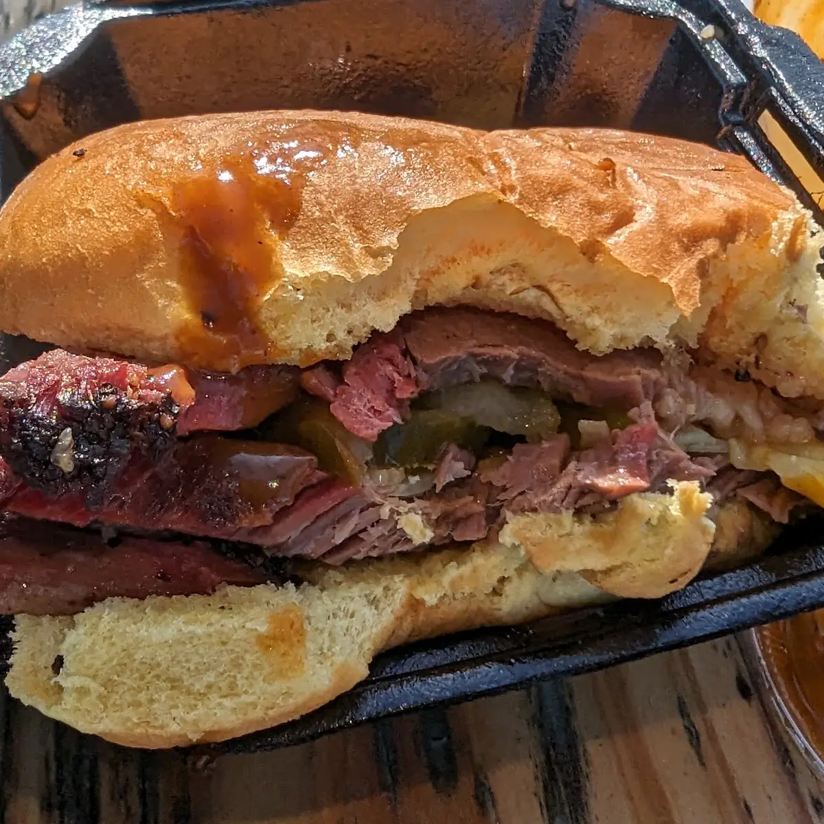 Sliced Brisket Sandwich
