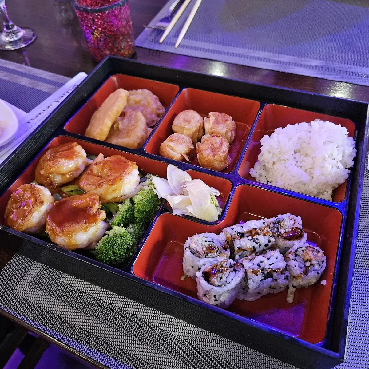 Bento Box with Eel Cucumber Roll