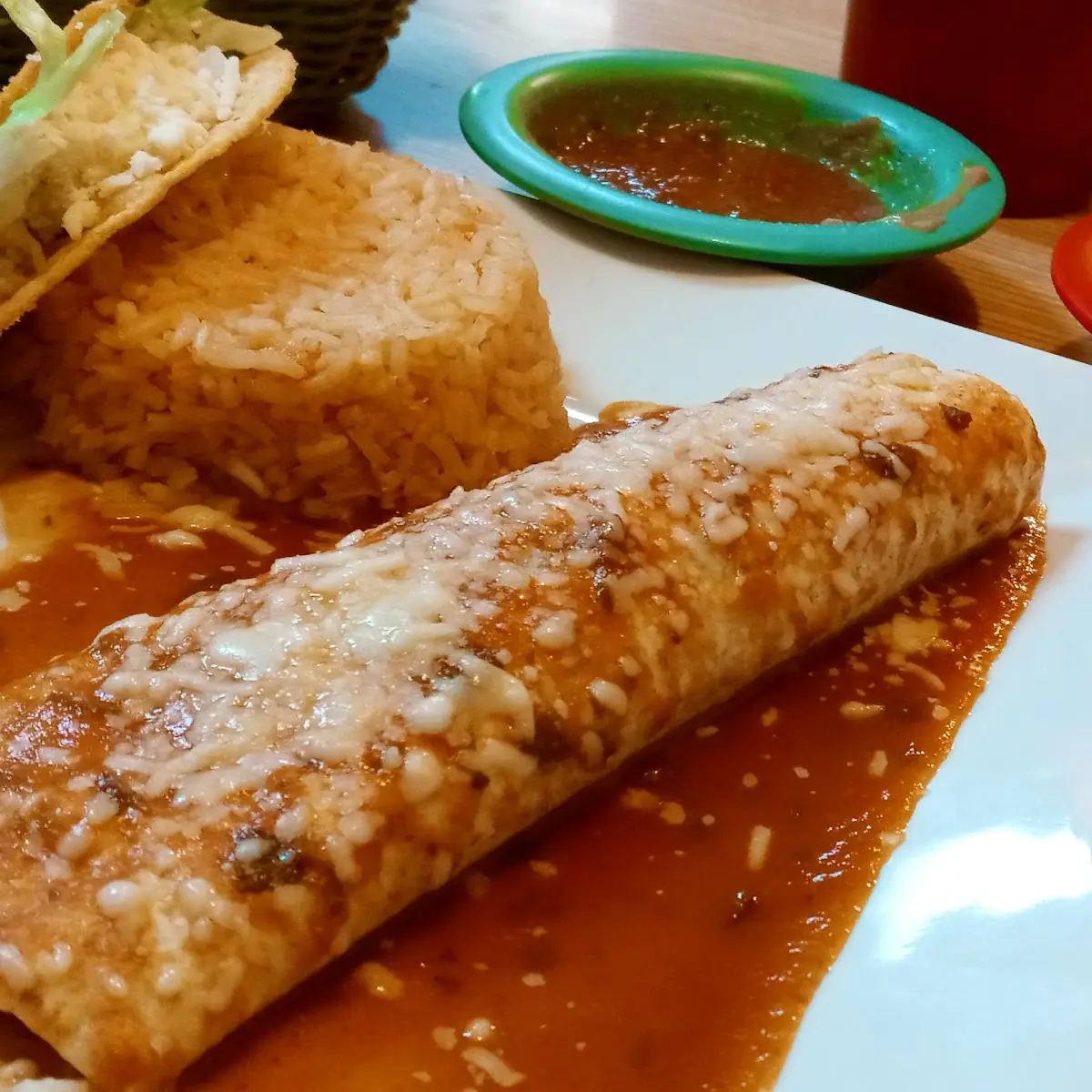 Beef Burrito and Taco
