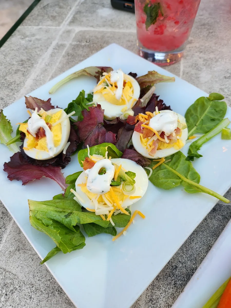 Baked Potato Deviled Eggs