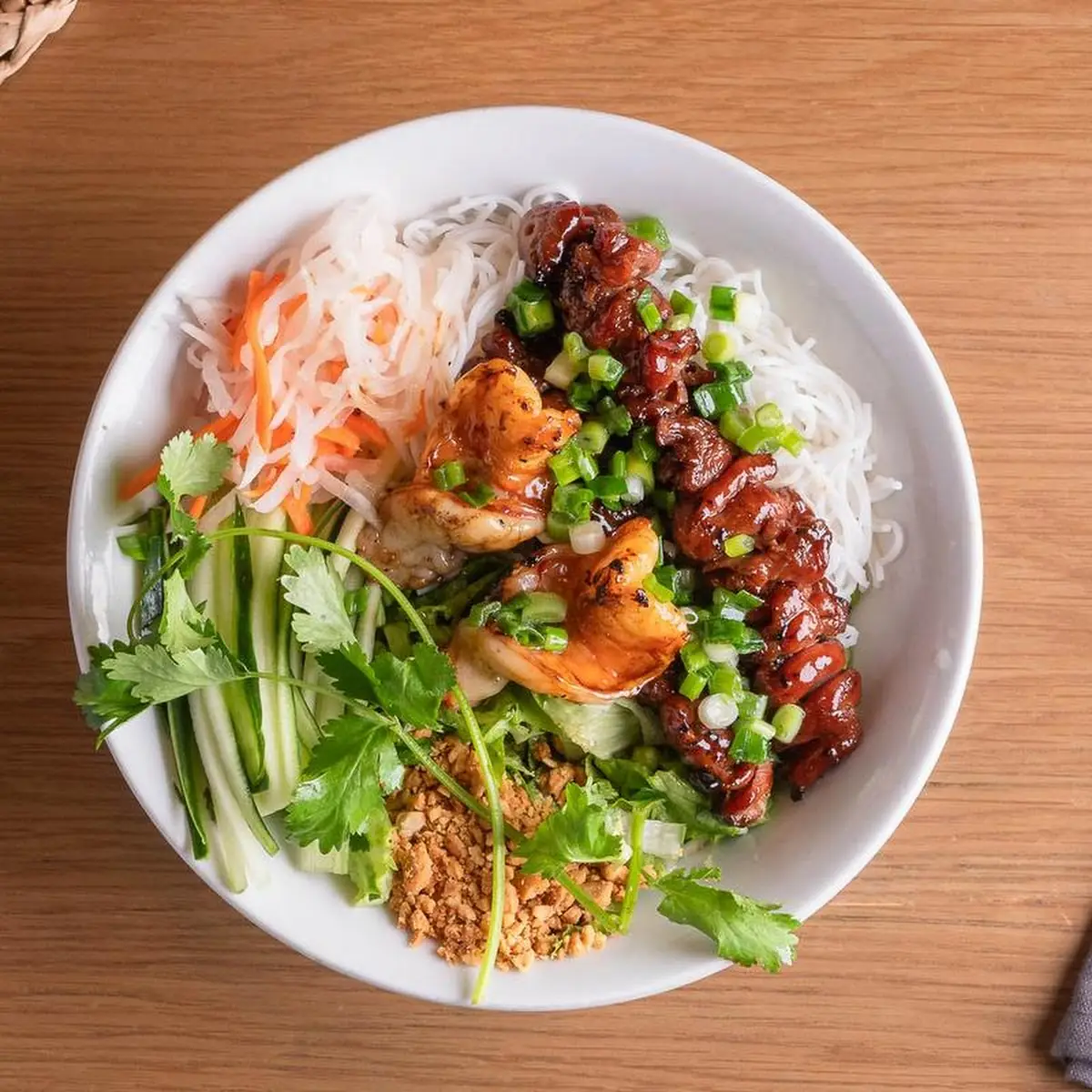 BBQ Pork and Egg Roll w Rice Vermicelli