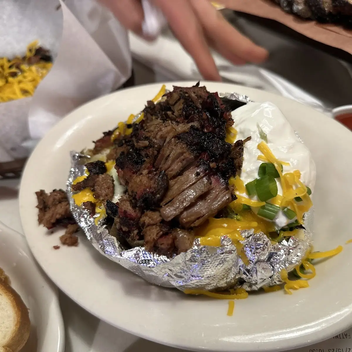 Chopped Beef Brisket Baked Potato