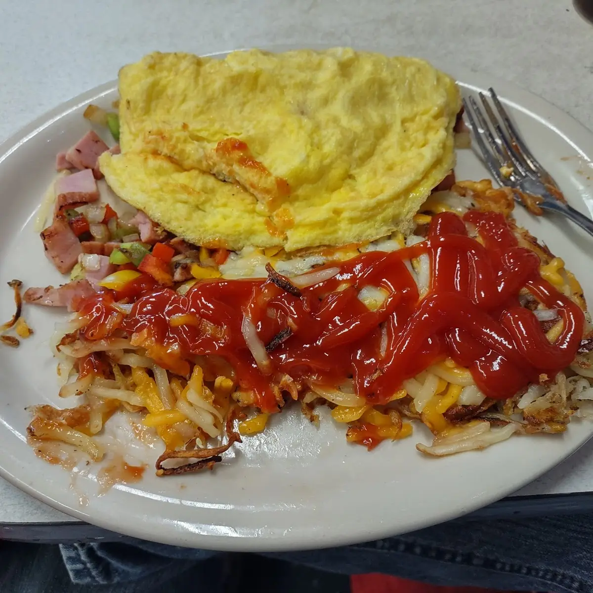 Ham and Cheese Omelette