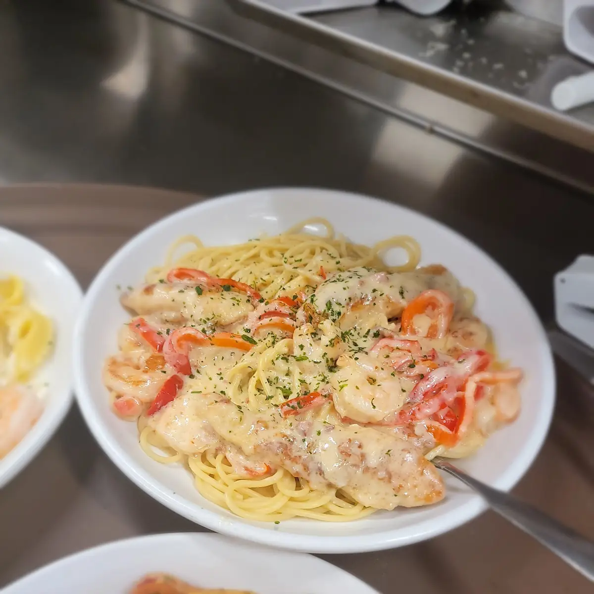 Chicken & Shrimp Carbonara