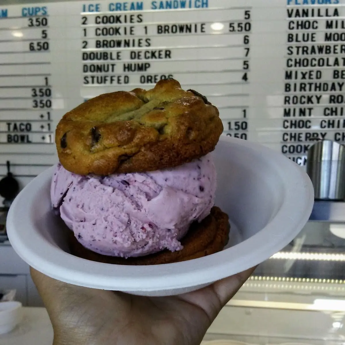 Mixed Berries Ice Cream Sandwich