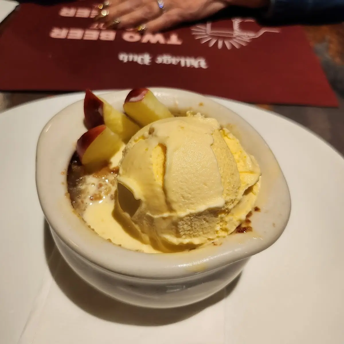 Apple Cobbler with Ice Cream