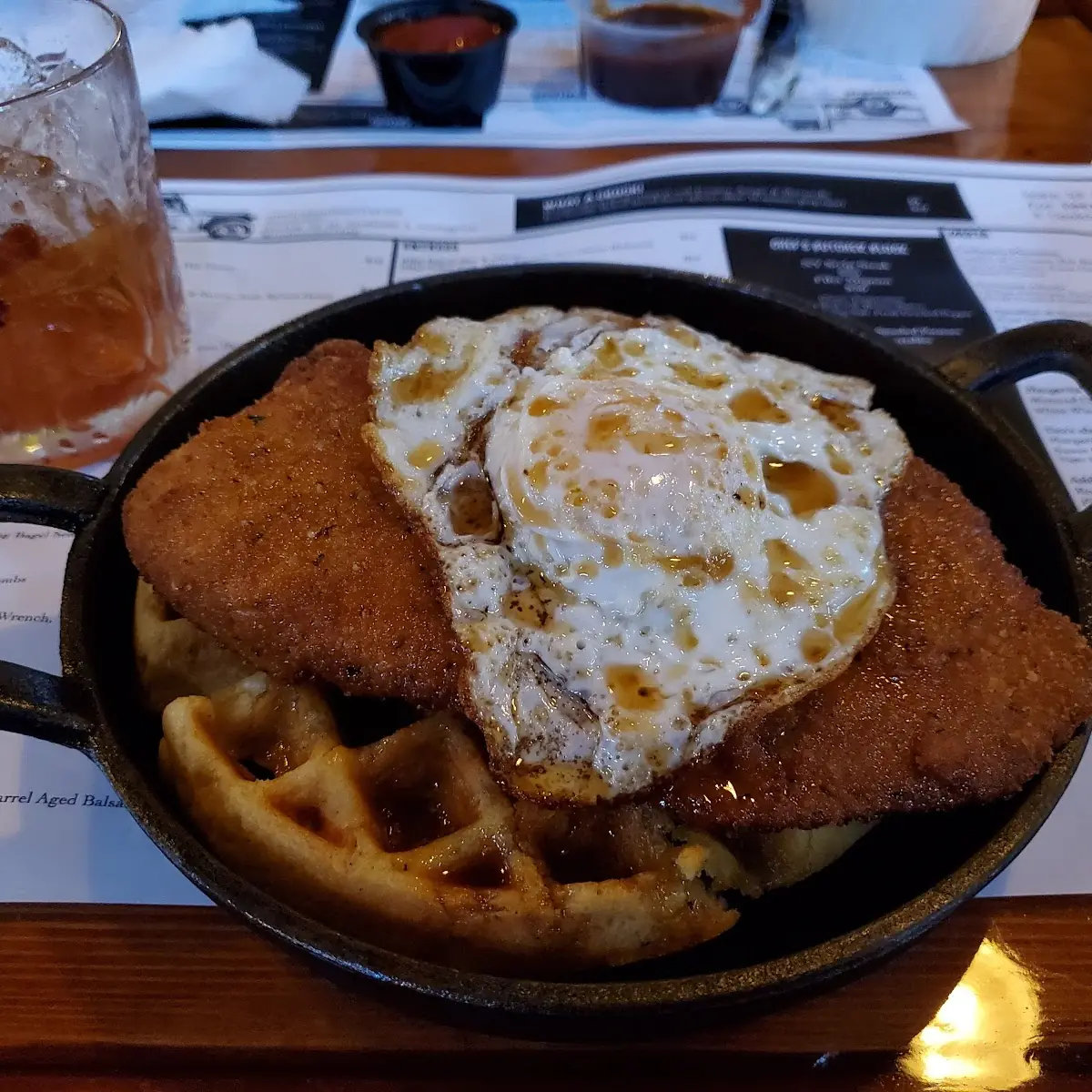Chicken Katsu and Waffles