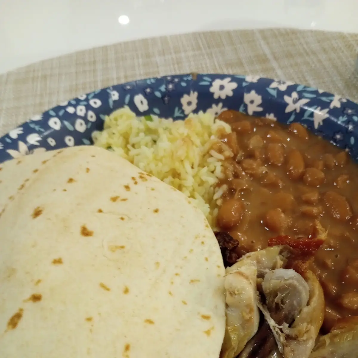 Tortillas Chicken Rice Beans