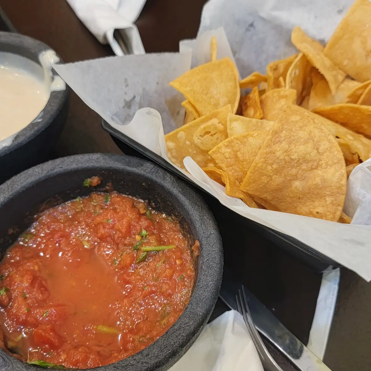 Chips Salsa Queso Cheese
