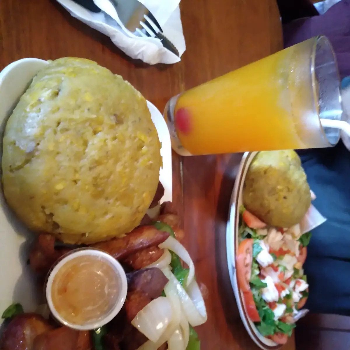 Carne Frita Con Mofongo