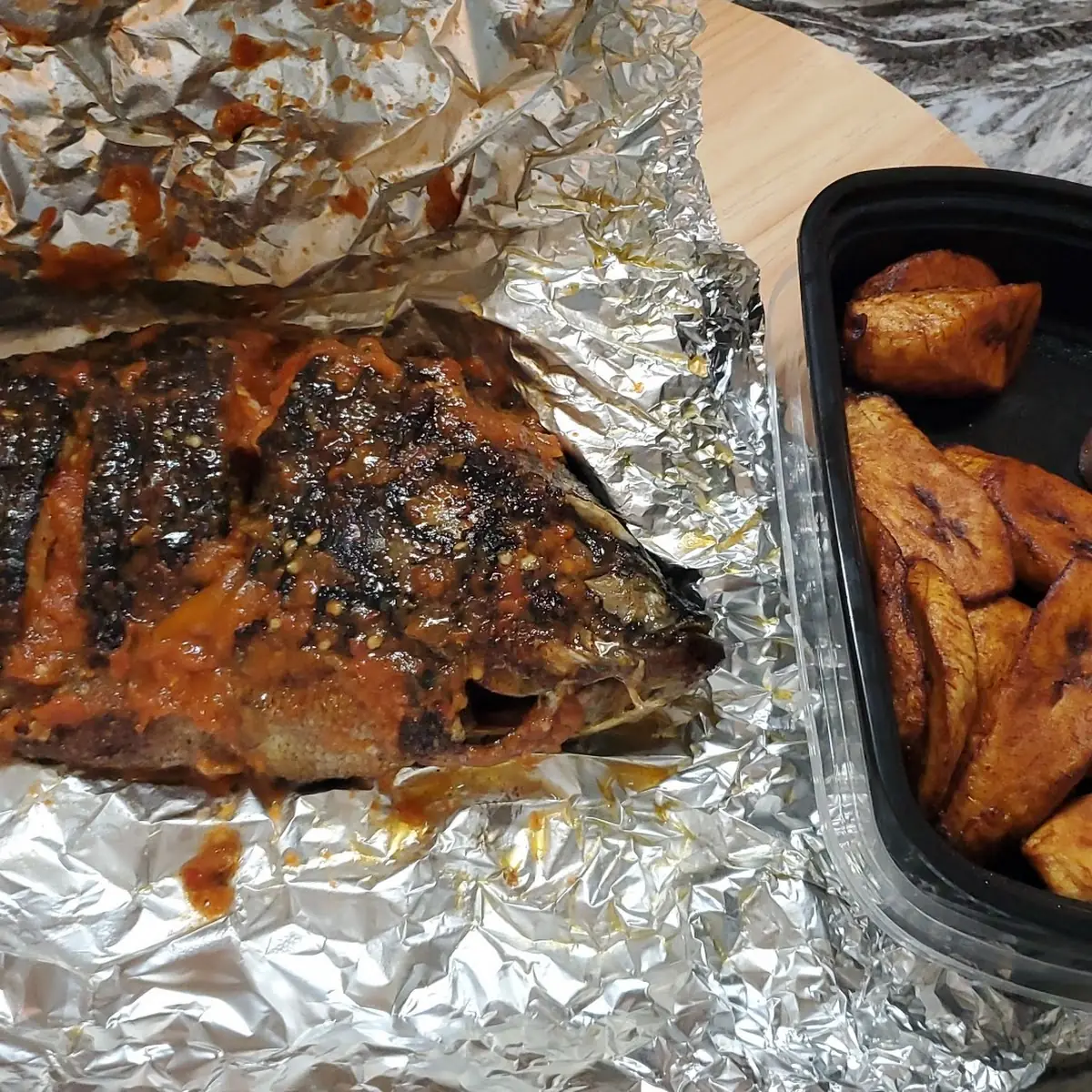 Grilled Tilapia with Plantains