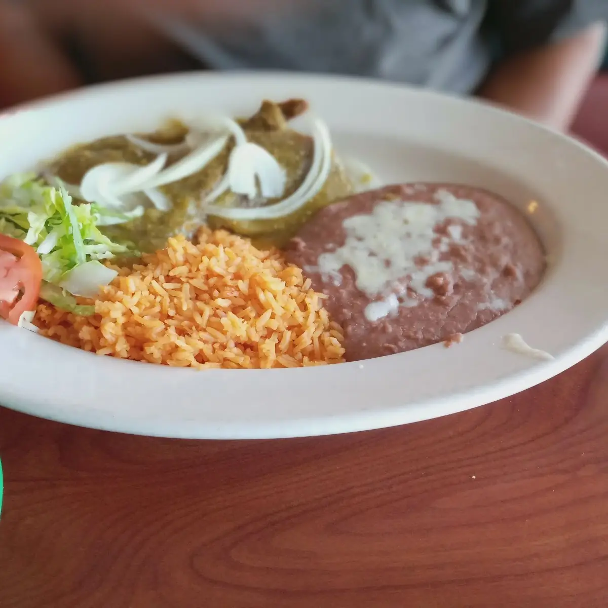 Chicken and Beef Enchilada Plate