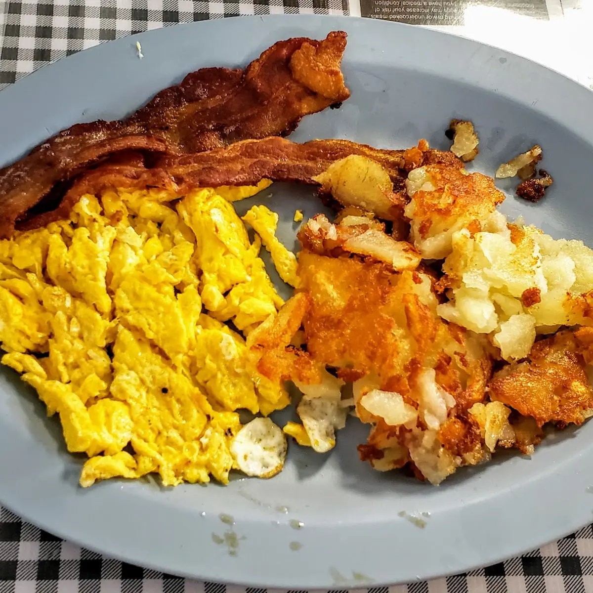 Bacon Eggs and Hash Browns