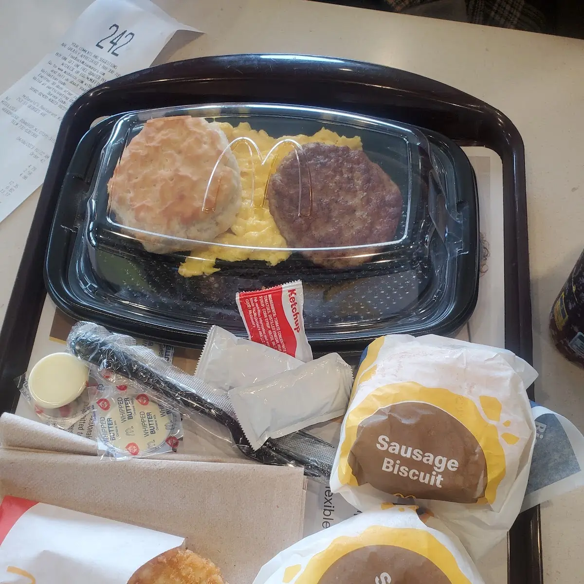 Sausage Biscuit Pancake Breakfast