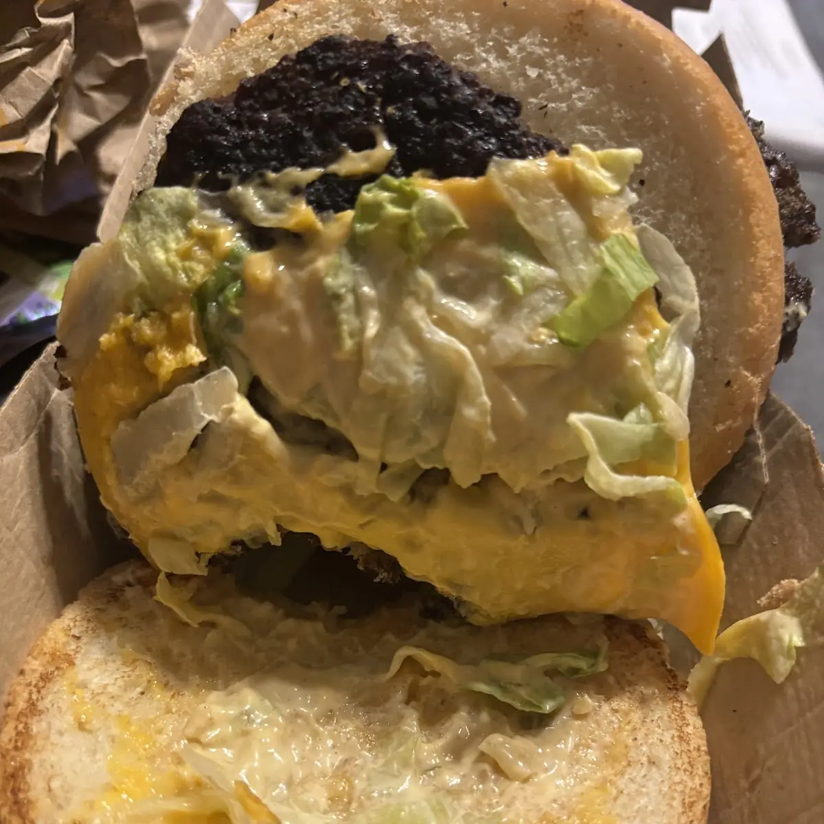 Big Mac and Cheese Sandwich