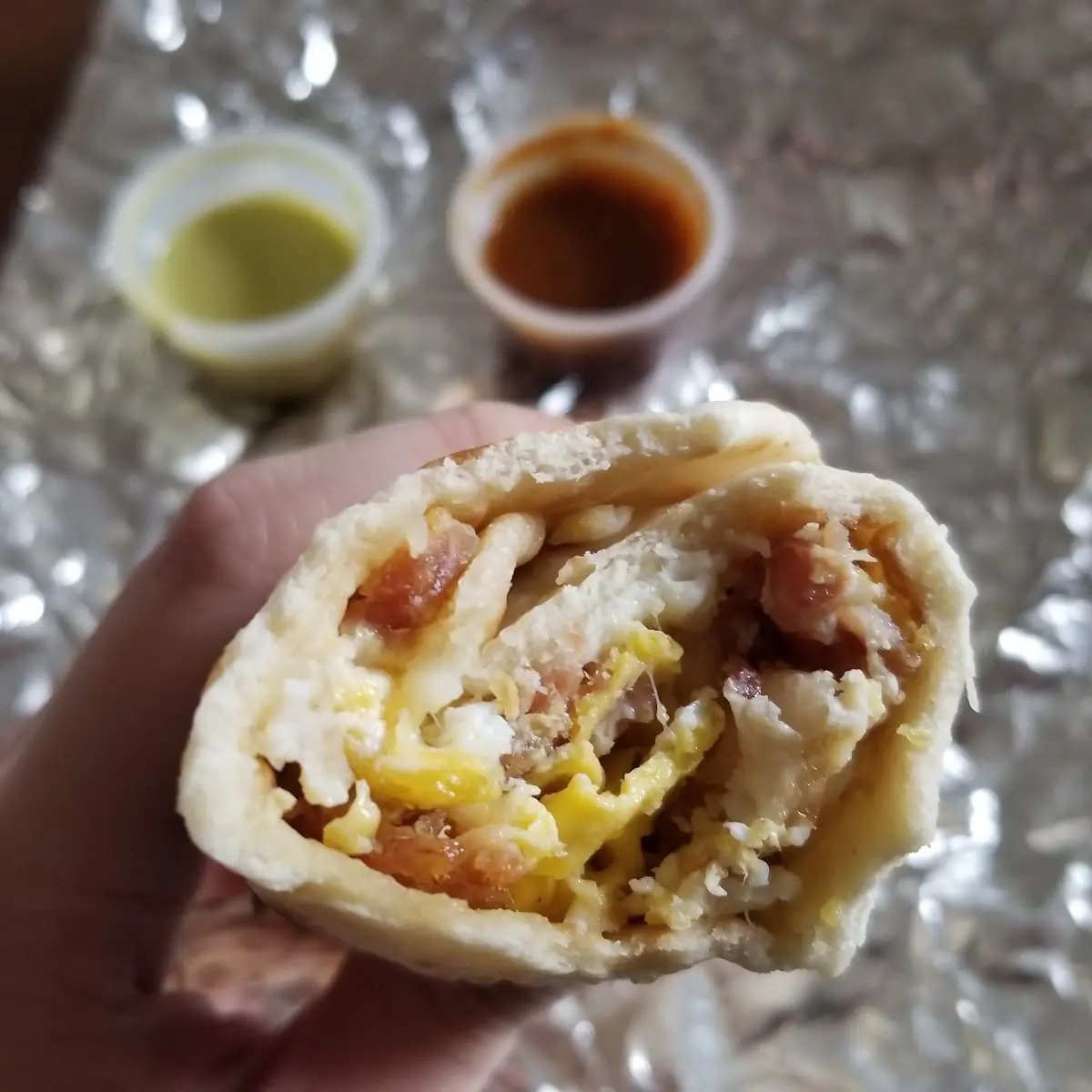 Breakfast Burrito with Egg Cheese and 1 Meat