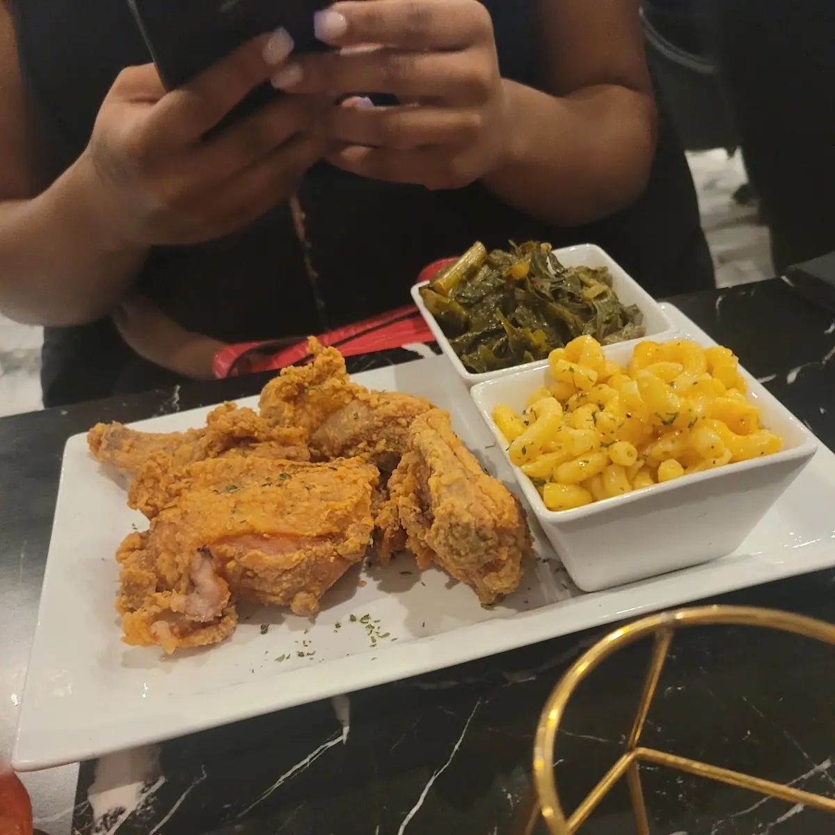 Catfish Sweet Potatoes and Greens