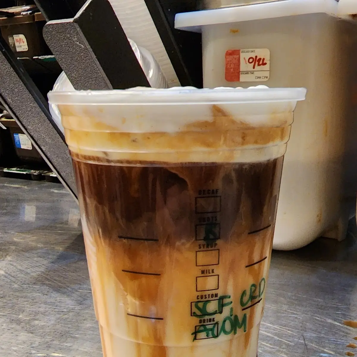 Apple Crisp Oatmilk Macchiato with Pumpkin Cold Foam