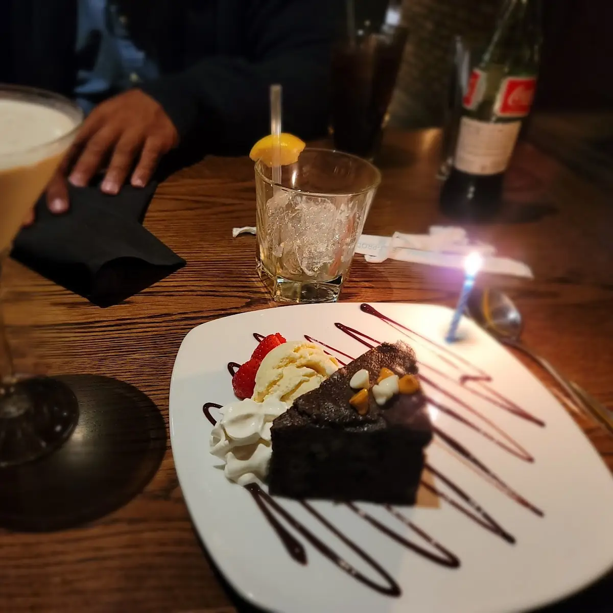 Double Fudge Chocolate Chip Brownie with Vanilla Bean Ice Cream