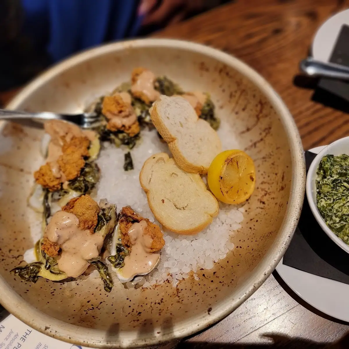 Fried Oysters Rockefeller