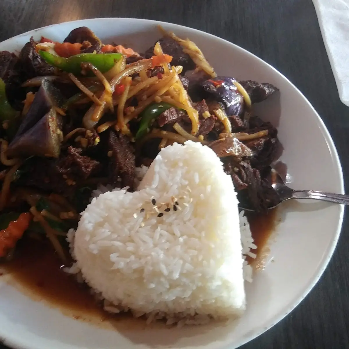 Eggplant with Garlic Sauce and Duck