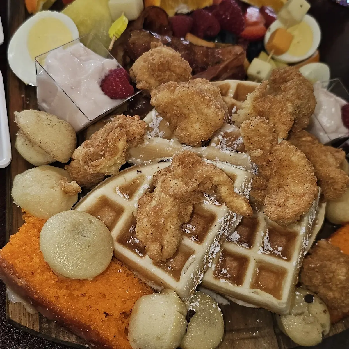 Chicken & Waffles Brunch Board