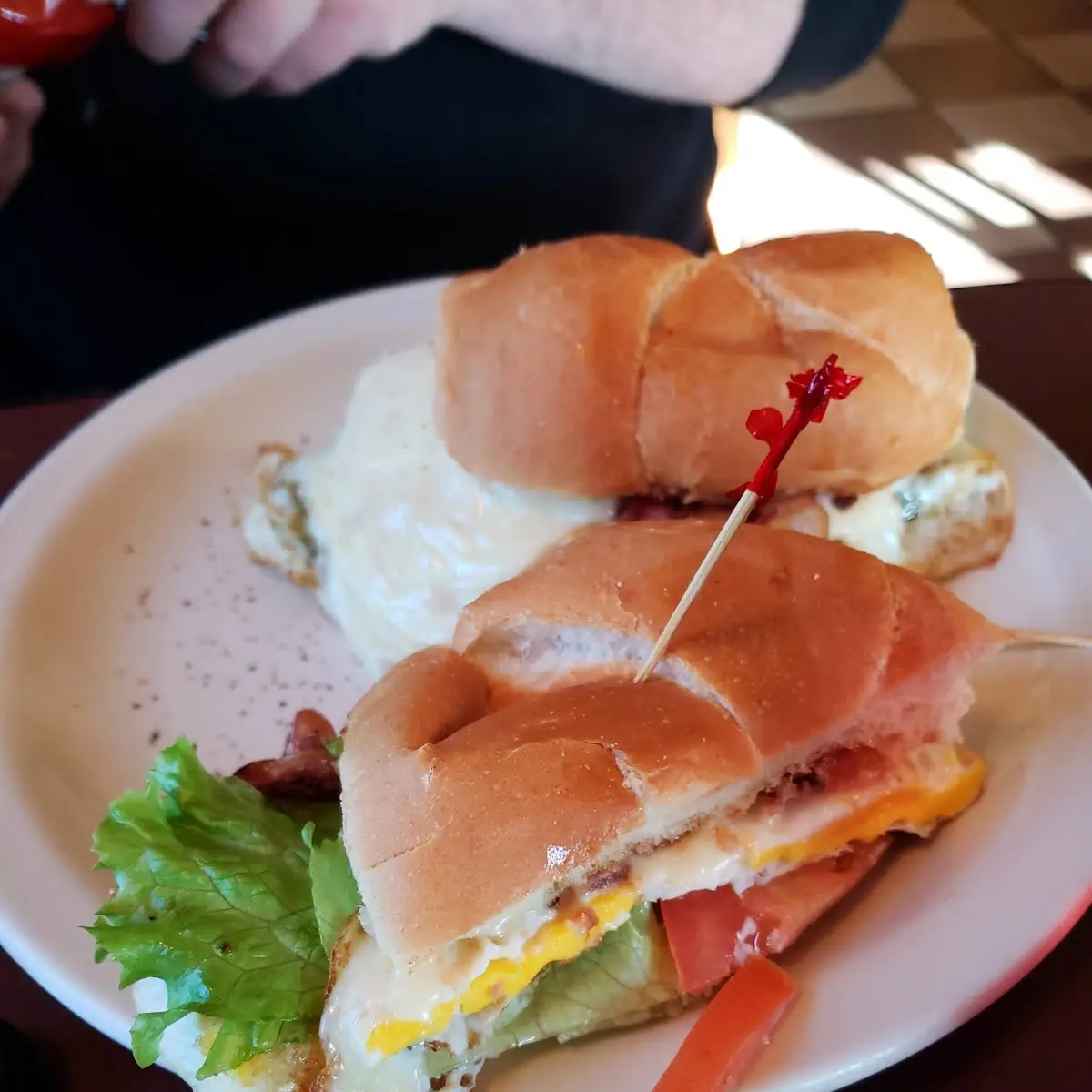 Bacon Egg and Chesse with Lettuce and Tomato